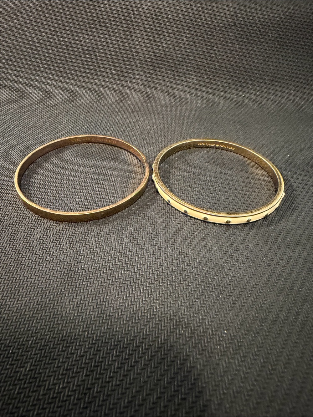 Kate Spade Gold-Tone Women's Bangle Bracelets - Set of 2 - Read —